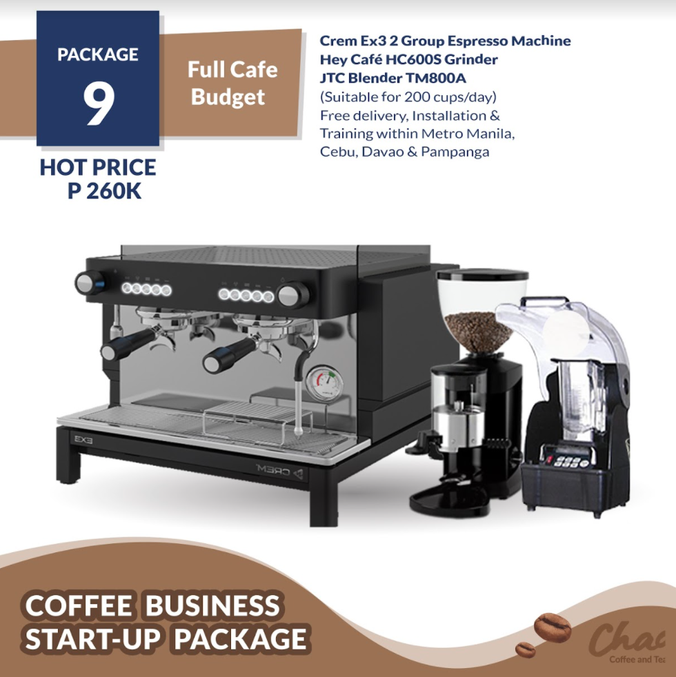 CAFÉ BUSINESS PACKAGE #9 FULL CAFÉ (BUDGET) (PHP 260K)