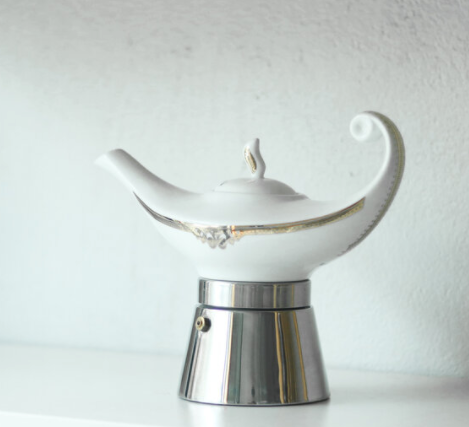 Aladdin 4-Cup Moka pot - The Ultimate Moka Pot - Collector’s item. Rare find. Food Grade Materials Free shipping worldwide